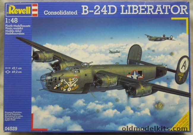 Revell 1/48 Consolidated B-24D Liberator - 'Flak Alley' 44th BG 68th BS Shipdham England Oct 1943 / 'The Squaw' Bond Tour 98 BG 343 BS Brindisi Winter 1943 (ex-Monogram), 04529 plastic model kit